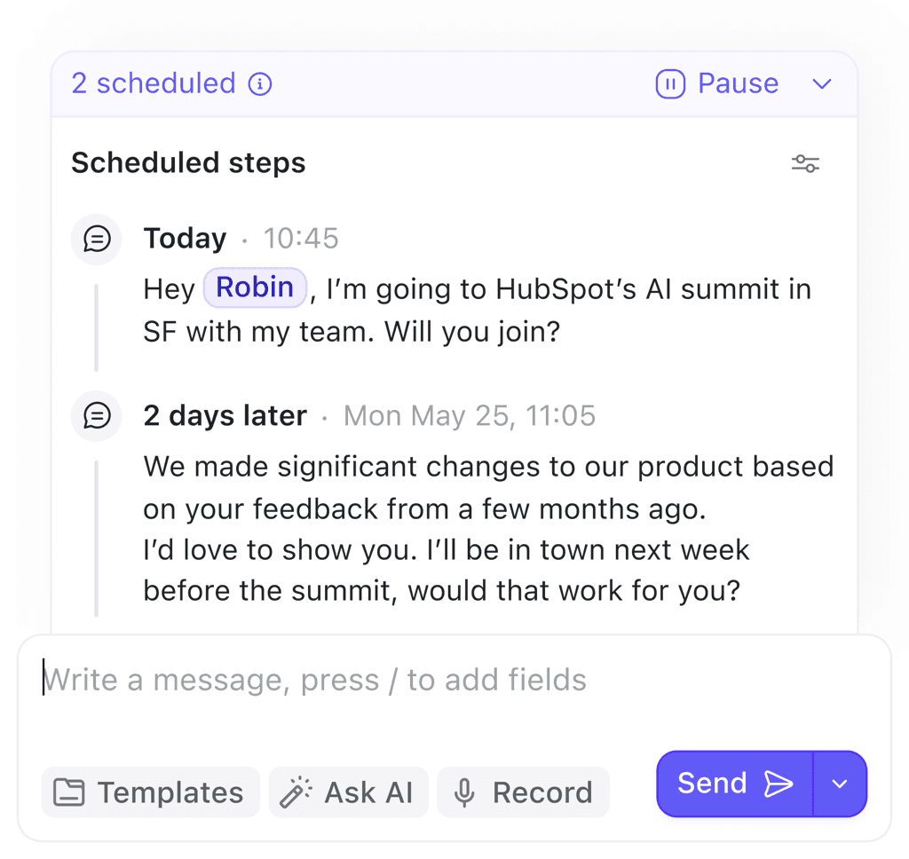 Lightweight sequences built for personalization